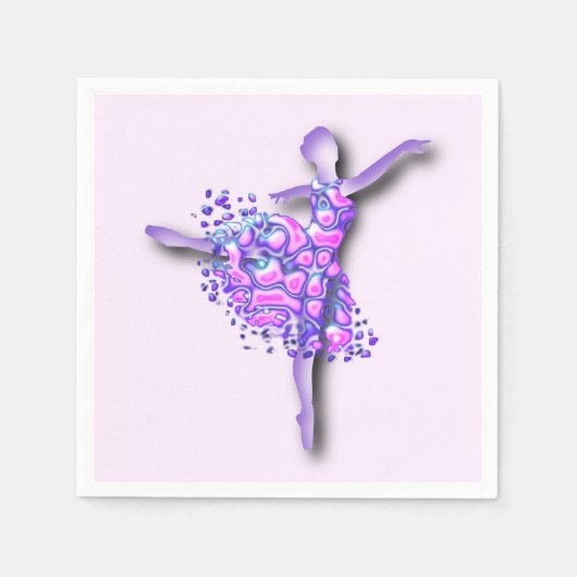 Ballerina Napkins Balletdanseres Vrouw Servet (Voorkant)