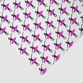 Ballerina Neon Ballet Dancer Silhouet Hot Pink Tissuepapier (Detail)