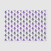 Ballerina Neon Ballet Danser Silhouet Paarse Tissuepapier (Voorkant)