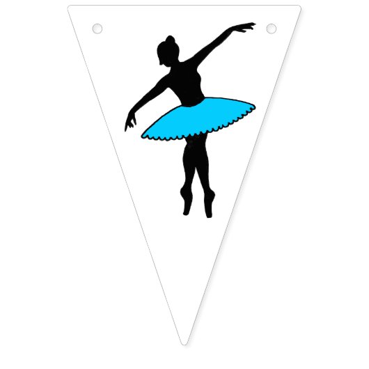 Ballerina Neon Ballet Dansers Dans Gelukkige Verja Vlaggetjes (Eerste vlag)