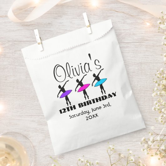 Ballerina Neon Ballet Dansers Dans Verjaardagsfees Bedankzakje (Geknipt)