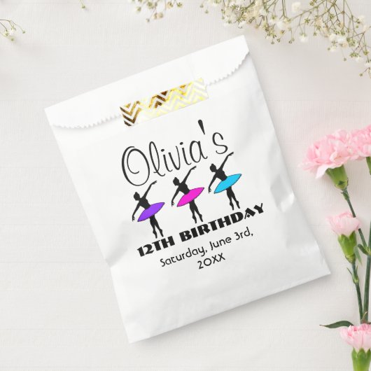 Ballerina Neon Ballet Dansers Dans Verjaardagsfees Bedankzakje (Gezegeld)