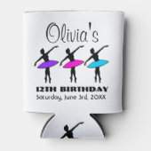 Ballerina Neon Ballet Dansers Dans Verjaardagsfees Blikjeskoeler (Voorkant)