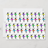 Ballerina Neon Ballet Dansers Dans Verjaardagsfees Kaart (Achterkant)