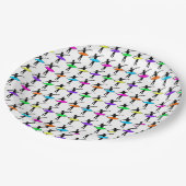 Ballerina Neon Ballet Dansers Dans Verjaardagsfees Papieren Bordje (Gekanteld)