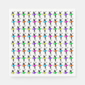 Ballerina Neon Ballet Dansers Dans Verjaardagsfees Servet (Voorkant)