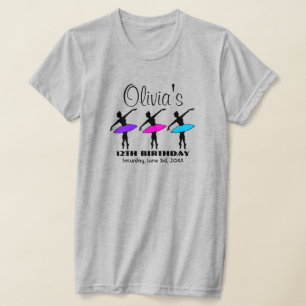 Ballerina Neon Ballet Dansers Dans Verjaardagsfees T-shirt