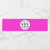 Ballerina Neon Ballet Dansers Dans Verjaardagsfees Waterfles Etiket (Enkel label)