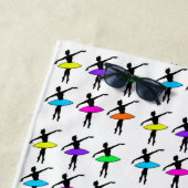 Ballerina Neon Tutus Silhouette Ballet Dancers Strandlaken (In situ)