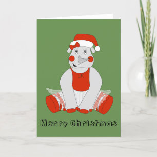 Ballerina Neushoorn - Kerstspecial Feestdagen Kaart