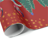 Ballerina New Year Matte Wrapping Paper Cadeaupapier (Rol Hoek)