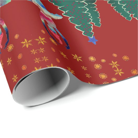 Ballerina New Year Matte Wrapping Paper Cadeaupapier (Rol Hoek)