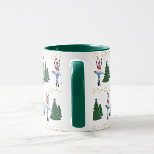 Ballerina Nieuwjaar Zwart 325 ml Ringer Combo Mok (Handvat)