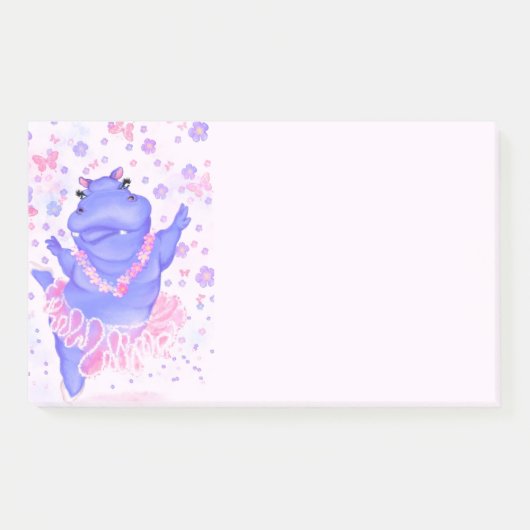 Ballerina Nijlpaard Post-it® Notities Notes (Voorkant)