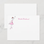 Ballerina Note Cards Kaart (Voorkant / Achterkant)