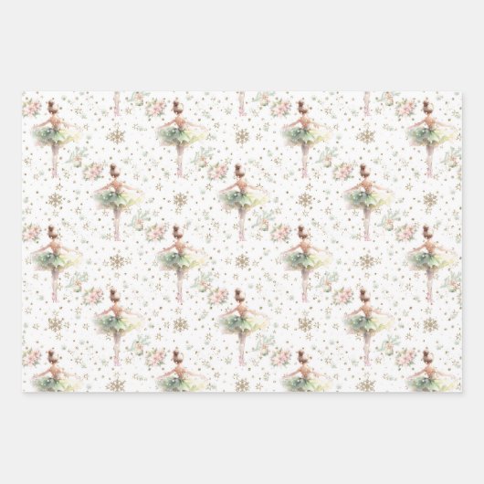 Ballerina Notenkraker Fairy Story Inpakpapier Vel (Voorkant)