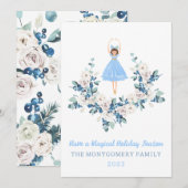 Ballerina Notenkraker Flower Christmas Kaart (Voorkant / Achterkant)