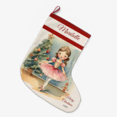 Ballerina Notenkraker Kerstkous Grote Kerstsok (Voorkant (Hangend))