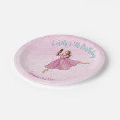 Ballerina Notenkraker Meisje Verjaardagsfeest Papieren Bordje (Gekanteld)