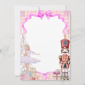 Ballerina Notenkraker Uitnodiging voor verjaardags (Achterkant)