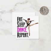 Ballerina Notitiekaartje (Voorkant / Achterkant in situ)