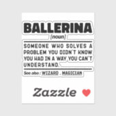 Ballerina Noun Definition Cool Dancing Lover Grapp Sticker (Vel)