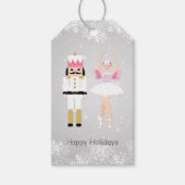 Ballerina & Nutckraker Kerst Gift label Cadeaulabel (Voorkant)