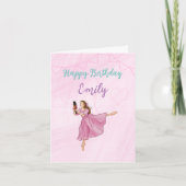 Ballerina Nutcracker - Aangepaste naam Verjaardag Kaart (Voorkant)