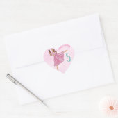 Ballerina Nutcracker Birthday - Name and Age Hart Sticker (Envelop)