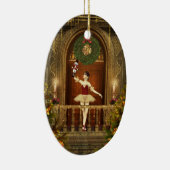 Ballerina Nutkraker Gepersonaliseerd ovaal Ornamen Keramisch Ornament (Rechts)