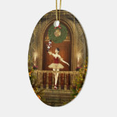 Ballerina Nutkraker Gepersonaliseerd ovaal Ornamen Keramisch Ornament (Links)