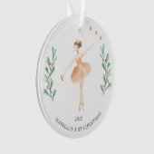 Ballerina/Nutkraker Girl's 1e keramische keramiek Ornament (voorkant)
