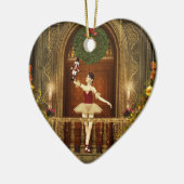 Ballerina Nutkraker Joyeux Noël Heart Ornament (Links)