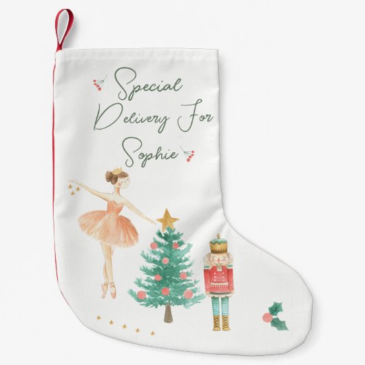 Ballerina, Nutkraker, kerststaart Kleine Kerstsok (Voorkant)