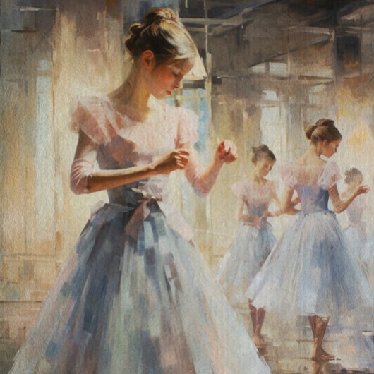 Ballerina oefenen Haar Moves Decoupage Tissuepapier