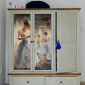 Ballerina oefenen Haar Moves Decoupage Tissuepapier