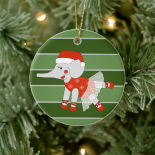 Ballerina Olifant Sneeuwvlok Kerst Special Keramisch Ornament