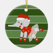 Ballerina Olifant Sneeuwvlok Kerstmis Special Keramisch Ornament (Voorkant)