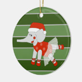 Ballerina Olifant Sneeuwvlok Kerstmis Special Keramisch Ornament (Links)