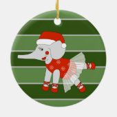 Ballerina Olifant Sneeuwvlok Kerstmis Special Keramisch Ornament (Achterkant)