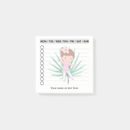 Ballerina om lijst te doen post-it® notes