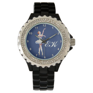 Ballerina on Pointe,  monogram Horloge