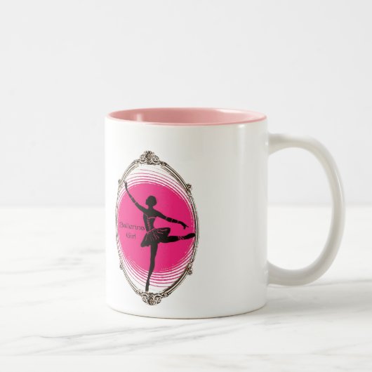 Ballerina ontwerp voor de mok van het meisje (Rechts)