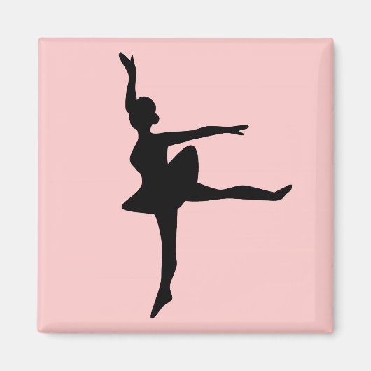 Ballerina op Blush Magneet (Voorkant)