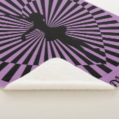 Ballerina op een zwarte en witte abstracte deken. sherpa deken (3/4)