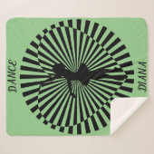 Ballerina op een zwarte en witte abstracte deken. sherpa deken (Voorkant (horizontaal))