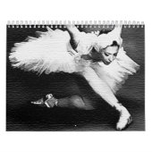 Ballerina op het podium om te dansen "Swan Lake" Kalender (Hoes)