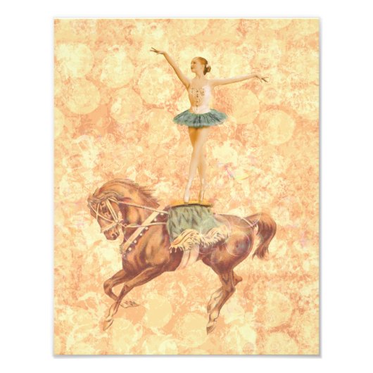 Ballerina op Horseback Foto Afdruk (Voorkant)
