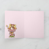 Ballerina op Verjaardag Kaart (Binnen)