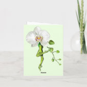 Ballerina Orchid Ballet Dancer Happy Birthday Kaar Kaart (Achterkant)